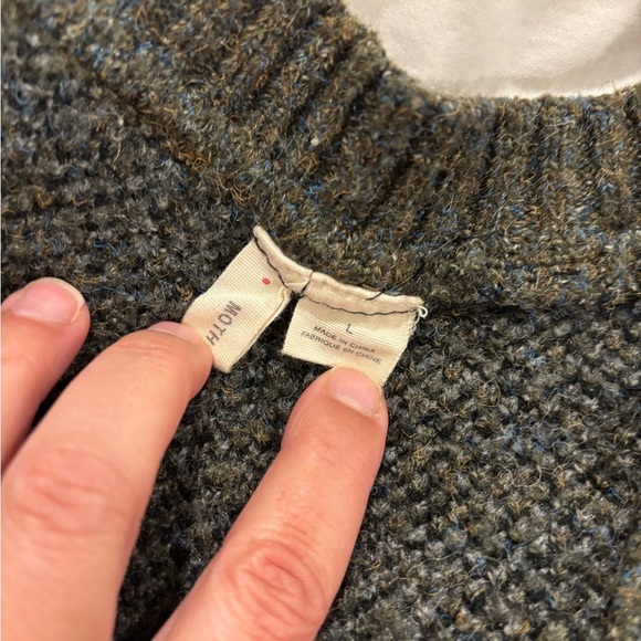 Moth Anthropologie Camo Dark Green Cardigan Size Large - Picture 6 of 8